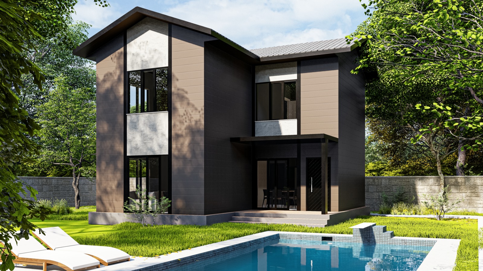 120 m² 2+1 Dubleks Çelik Villa