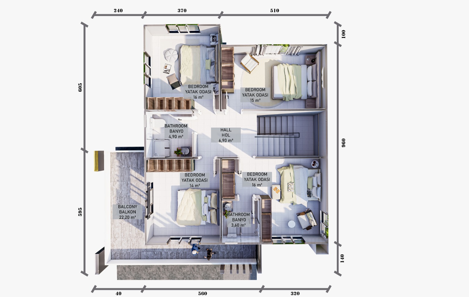 222 m² 5+1 Dubleks Çelik Villa son görsel
