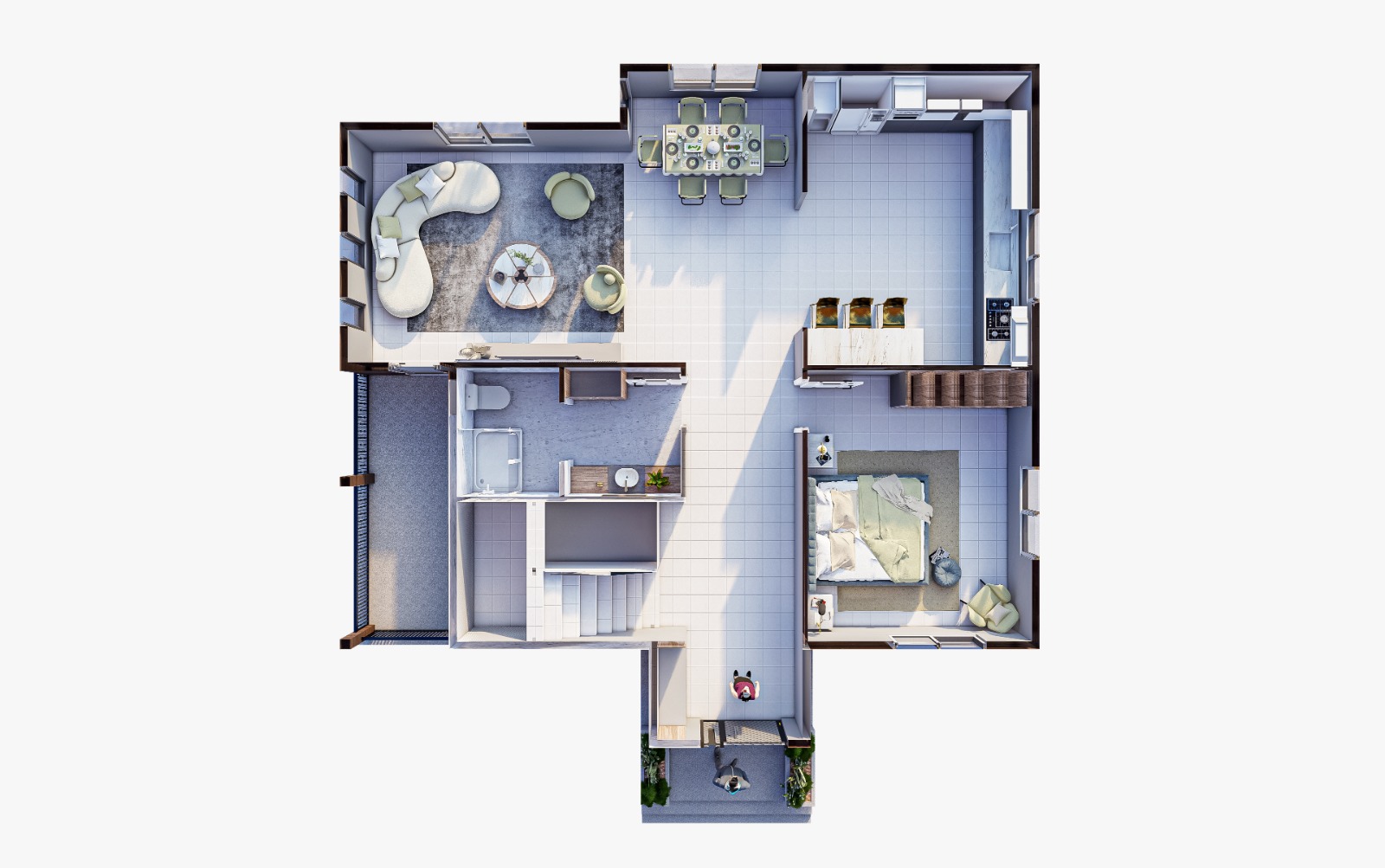 225 m² 3+1 Dubleks Çelik Villa görsel 6
