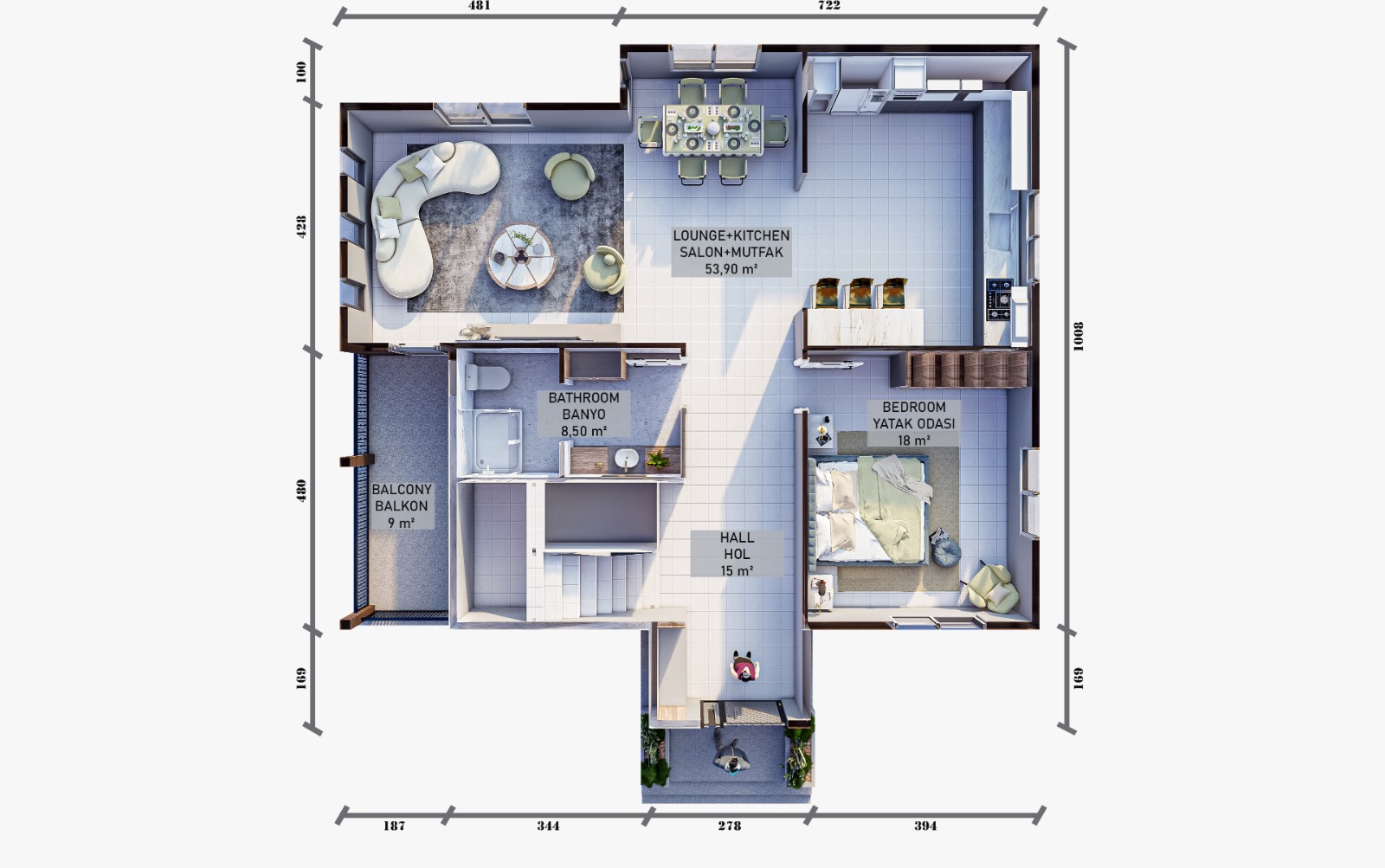 225 m² 3+1 Dubleks Çelik Villa görsel 7