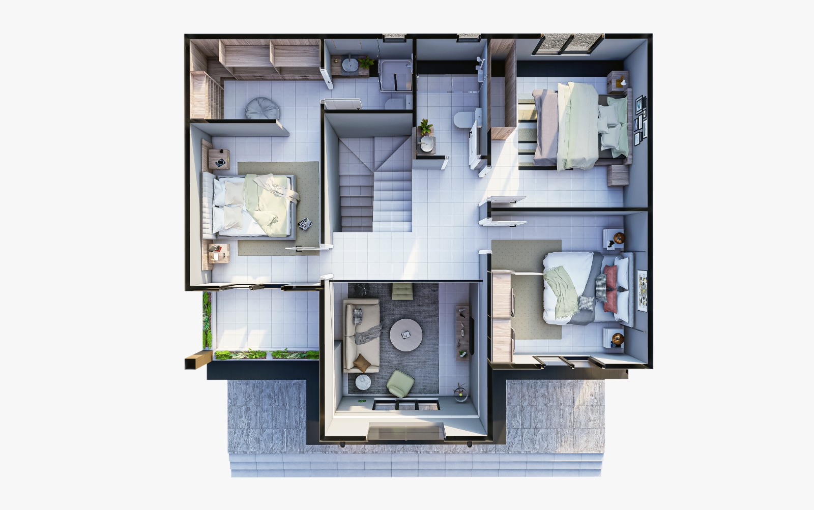 213 m² 4+1 Dubleks Çelik Villa görsel 4