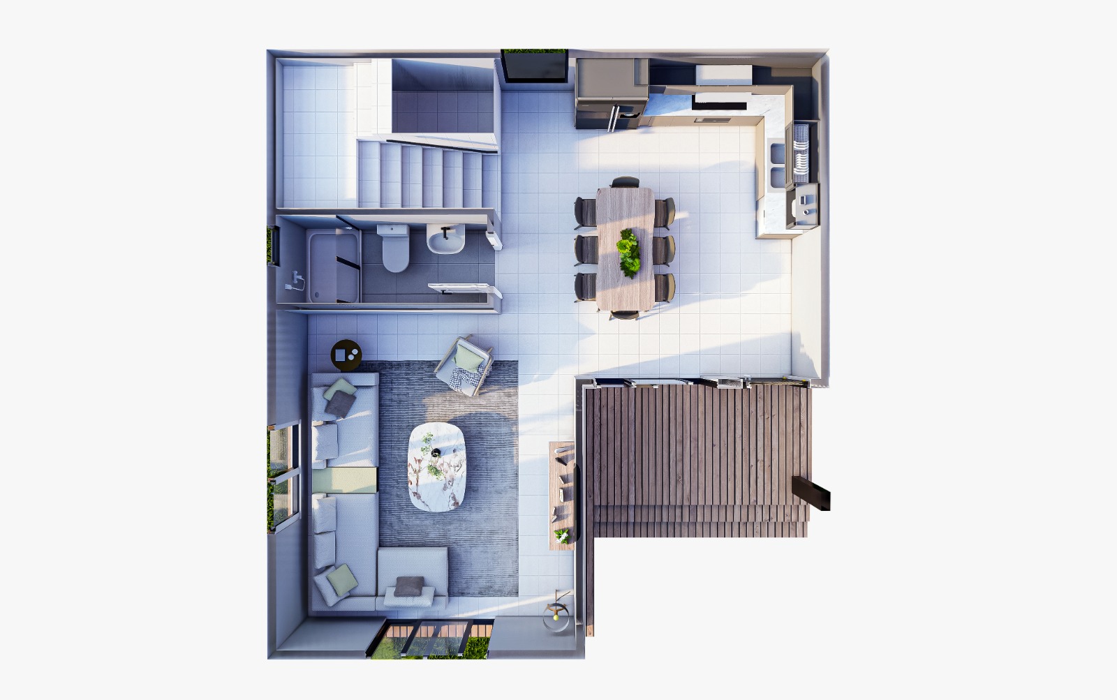 120 m² 2+1 Dubleks Çelik Villa görsel 4